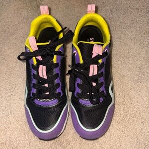 Skechers Black and Purple Athletic Sneakers